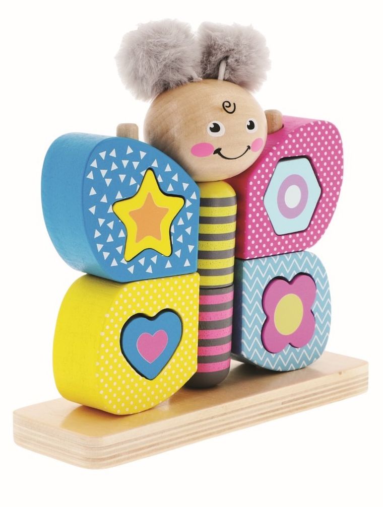 Trefl, Motylek pupilek, zabawka drewniana