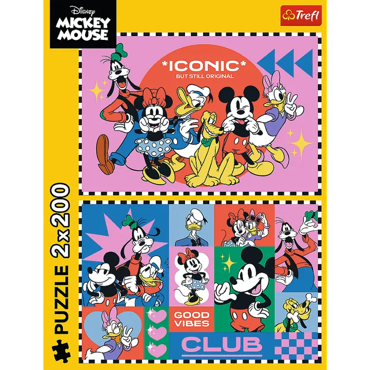 Trefl, Myszka Miki, Czas z przyjaciółmi, puzzle, 2-200 elementów