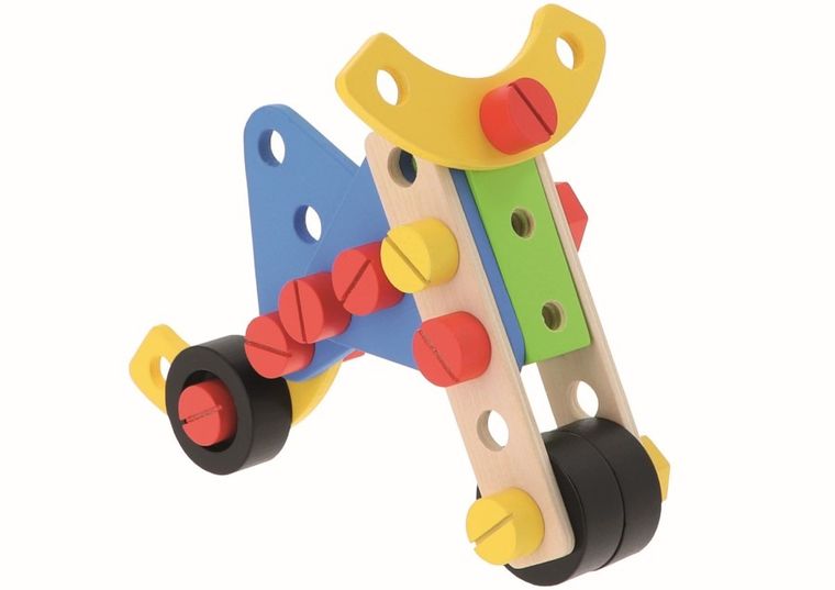 Trefl, O!Klocki, drewniane klocki konstrukcyjne, 35 elementów