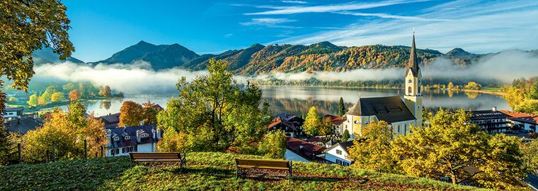 Trefl, Panorama - Nad jeziorem Schliersee, puzzle, 1000 elementów
