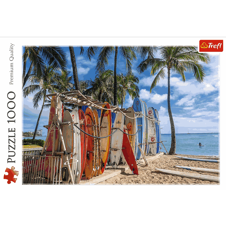 Trefl, Plaża Waikiki, Hawaje, puzzle, 1000 elementów