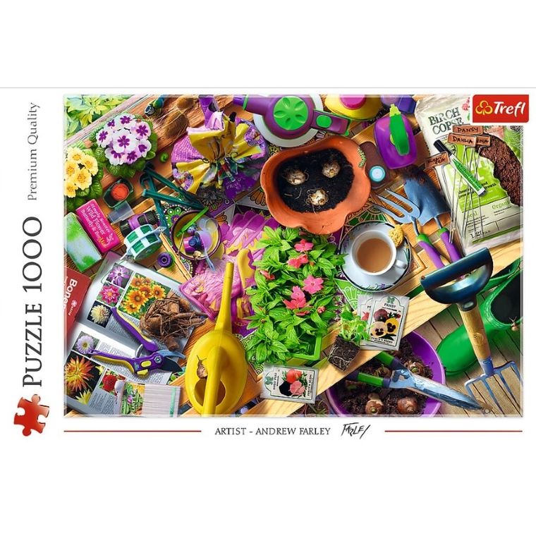 Trefl, Porządki w ogrodzie, puzzle, 1000 elementów