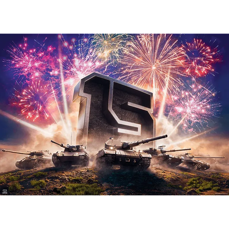 Trefl, Premium Plus, 15-lecie, Świat Czołgów, puzzle, 1000 elementów