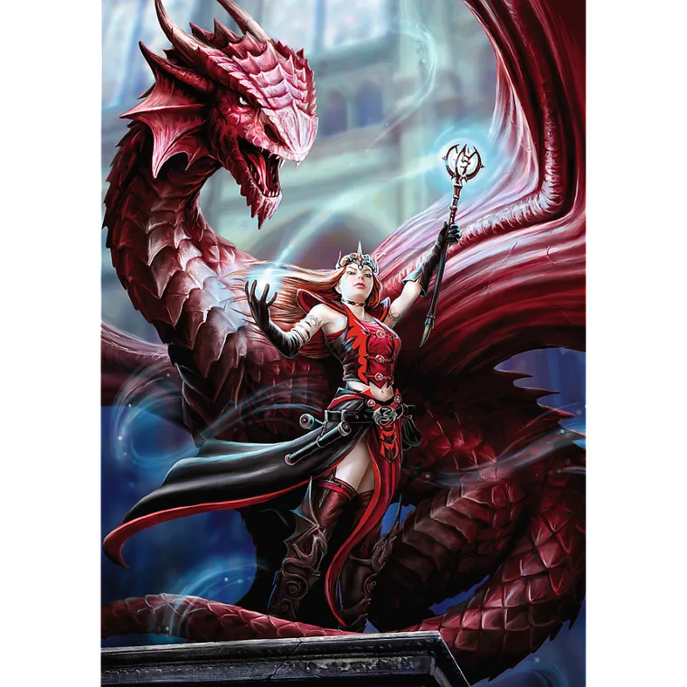 Trefl, Premium Plus, Fantasy Collection, Anne Stokes, Szkarłatny Mag, puzzle, 1000 elementów