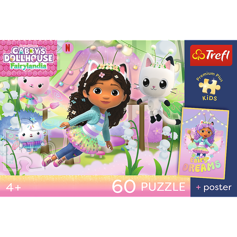 Trefl, Premium Plus Kids, Koci Domek Gabi, Gabi i kocie przygody, puzzle, 60 elementów