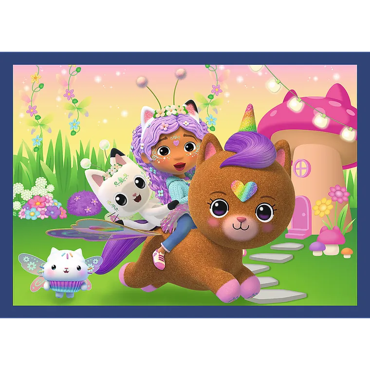 Trefl, Premium Plus Kids, Koci Domek Gabi, Kocie harce, puzzle, 4-88 elementów