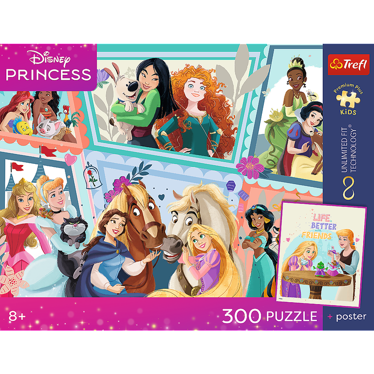 Trefl, Premium Plus Kids, Księżniczki Disneya, Cudowny bal, puzzle, 300 elementów