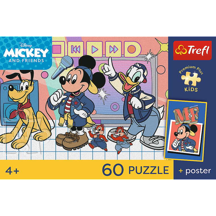 Trefl, Premium Plus Kids, Myszka Miki, Mysia ekipa, puzzle, 60 elementów