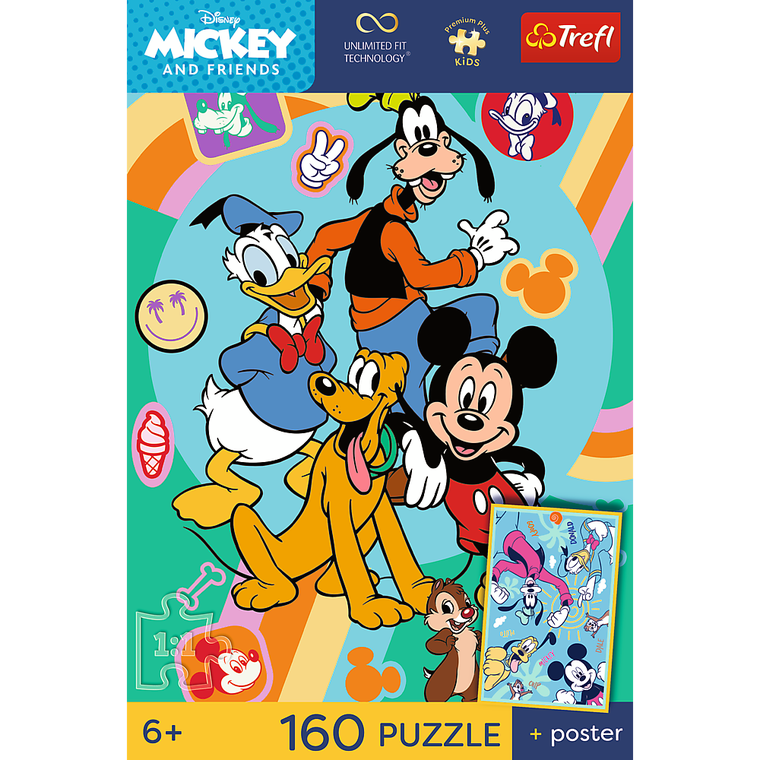 Trefl, Premium Plus Kids, Myszka Miki, Mysia godzina, puzzle, 160 elementów