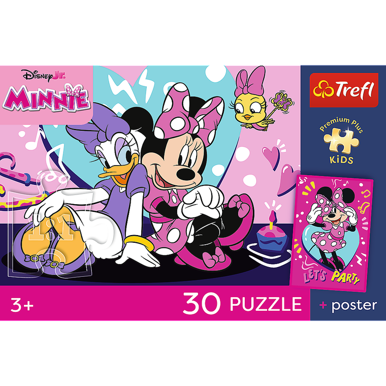 Trefl, Premium Plus Kids, Myszka Minnie, Radosna Minnie, puzzle, 30 elementów