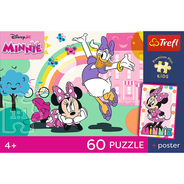 Trefl, Premium Plus Kids, Myszka Minnie, Uśmiech Minnie, puzzle, 60 elementów