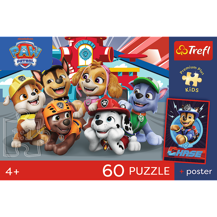 Trefl, Premium Plus Kids, Psi Patrol, Psie popołudnie, puzzle, 60 elementów