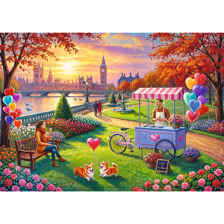Trefl, Premium Plus, Love Story, Romantyczny Londyn, puzzle, 500 elementów