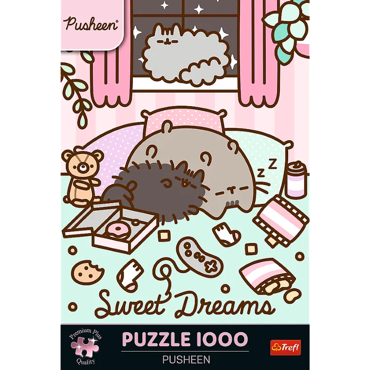Trefl, Premium Plus, Pusheen, puzzle, 1000 elementów