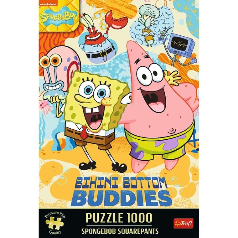Trefl, Premium Plus, SpongeBob Kanciastoporty, puzzle, 1000 elementów