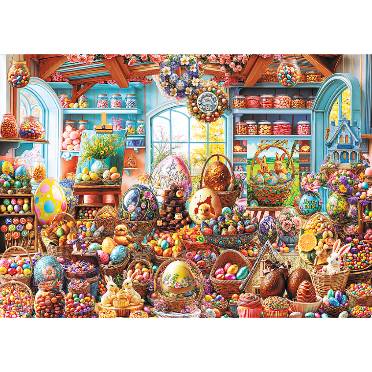 Trefl, Premium Plus, Spring Bloom, Wielkanocny sklepik ze słodyczami, puzzle, 500 elementów