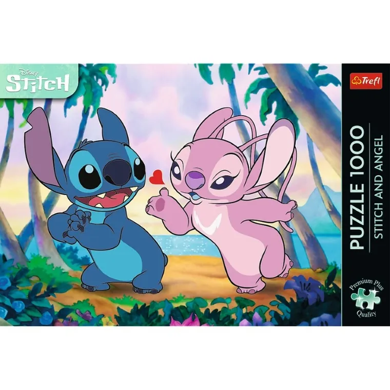 Trefl, Premium Plus, Stitch & Angel, puzzle, 1000 elementów