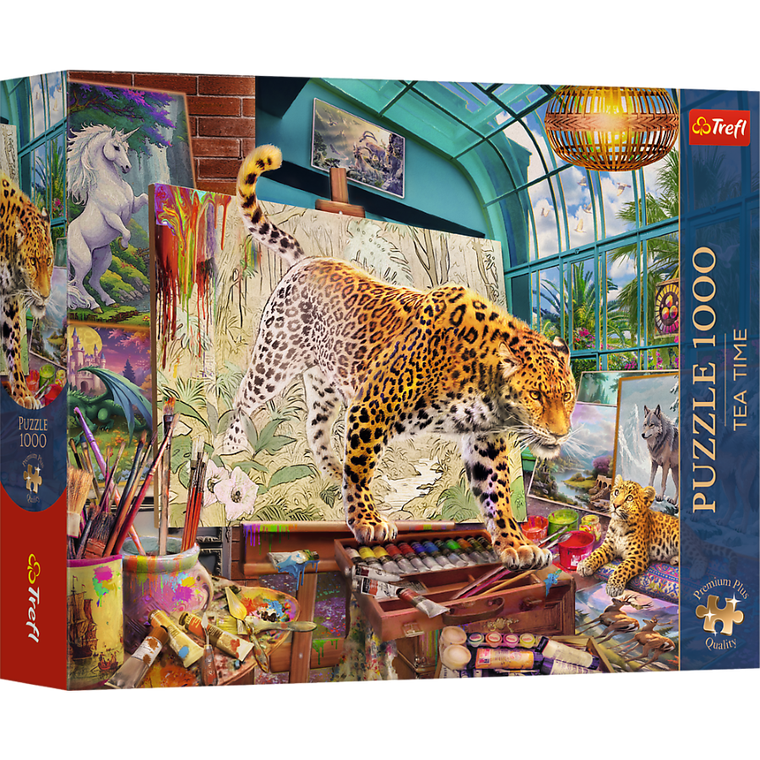 Trefl, Premium Plus, Tea Time, Lamparty w pracowni malarskiej, puzzle, 1000 elementów