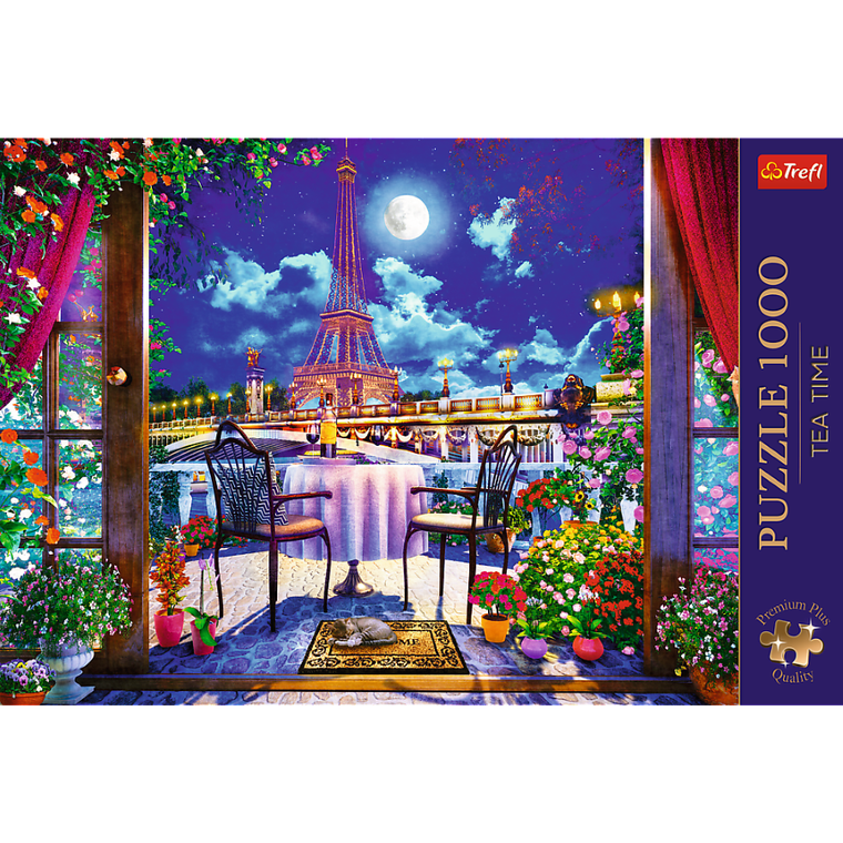 Trefl, Premium Plus, Tea Time, Paryż w blasku księżyca, puzzle, 1000 elementów