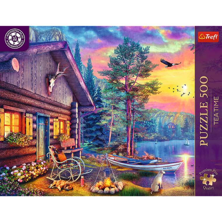 Trefl, Premium Plus, Tea Time, Przystań o zachodzie słońca, puzzle, 500 elementów
