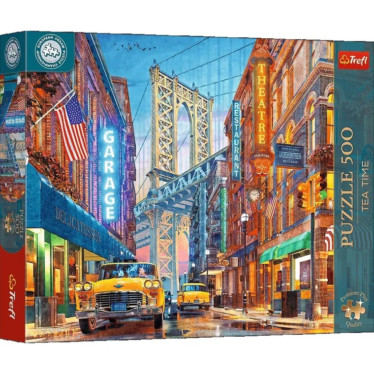 Trefl, Premium Plus, Tea Time, Widok na Manhattan, puzzle, 500 elementów