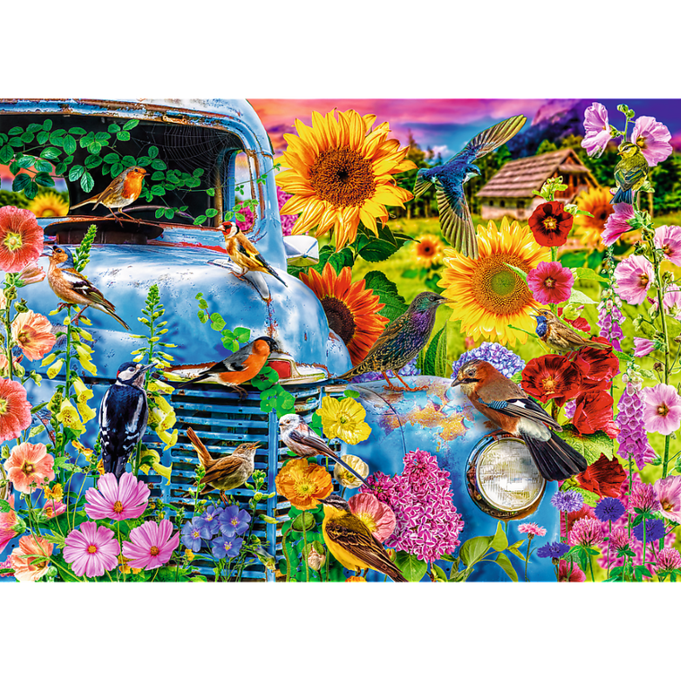 Trefl, Premium Plus, Tea Time, Wiejska sielanka, Śpiewające Ptaki, puzzle, 1000 elementów
