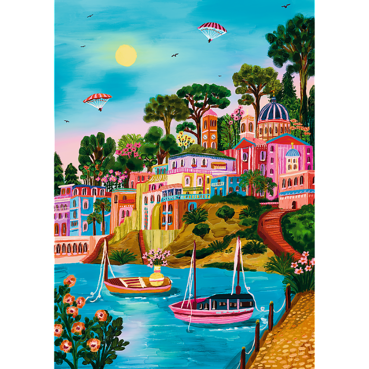 Trefl, Premium Plus, The Art of Colour, Siros, Grecja, Millie Illustrates, puzzle, 1000 elementów