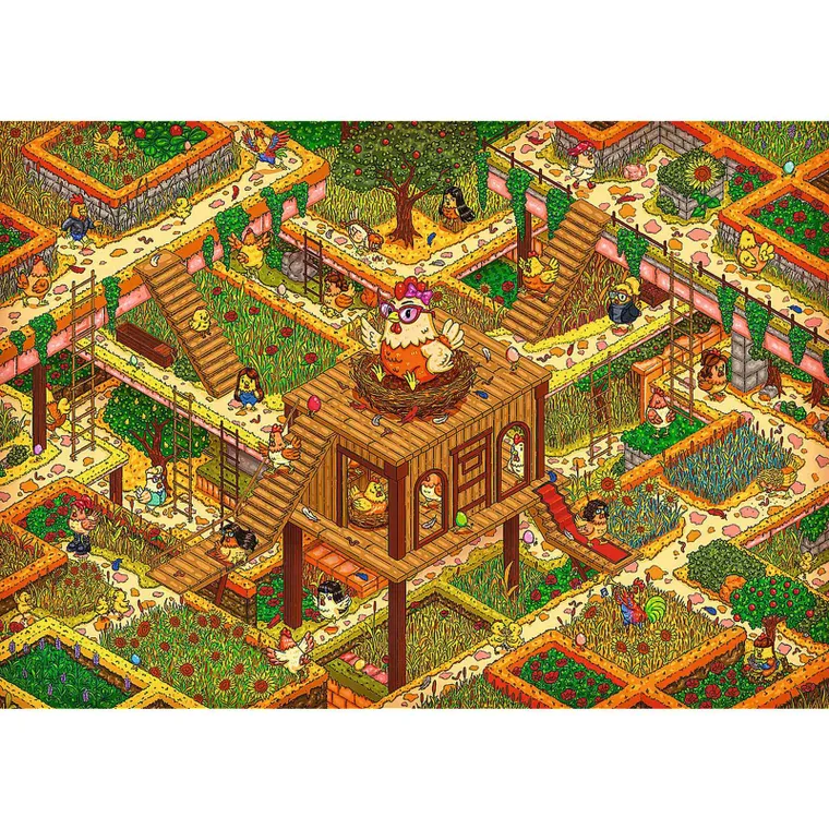 Trefl, Premium Plus, The Impossible Maze, Śmieszne kurczaki, puzzle, 500 elementów