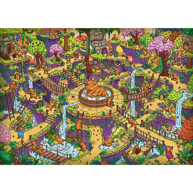 Trefl, Premium Plus, The Impossible Maze, Zabawne kapibary, puzzle, 500 elementów