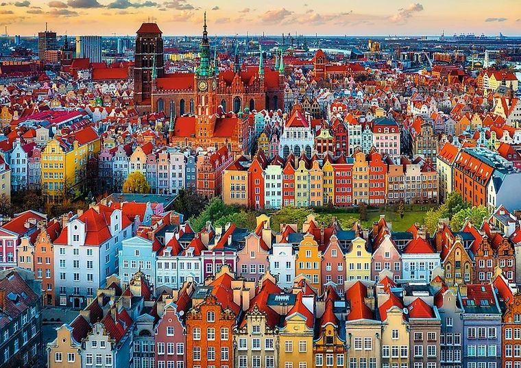 Trefl, Premium, Widok Na Gdańsk, puzzle, 1000 elementów