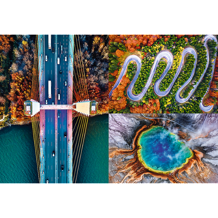 Trefl, Prime UFT, Aerial Mindblow: At the End of the Road, puzzle, 1500 elementów