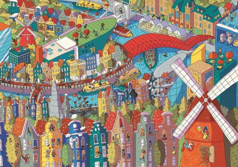 Trefl, Prime UFT, Sneaky Peakers: Amsterdam, The Netherlands, puzzle, 1000 elementów