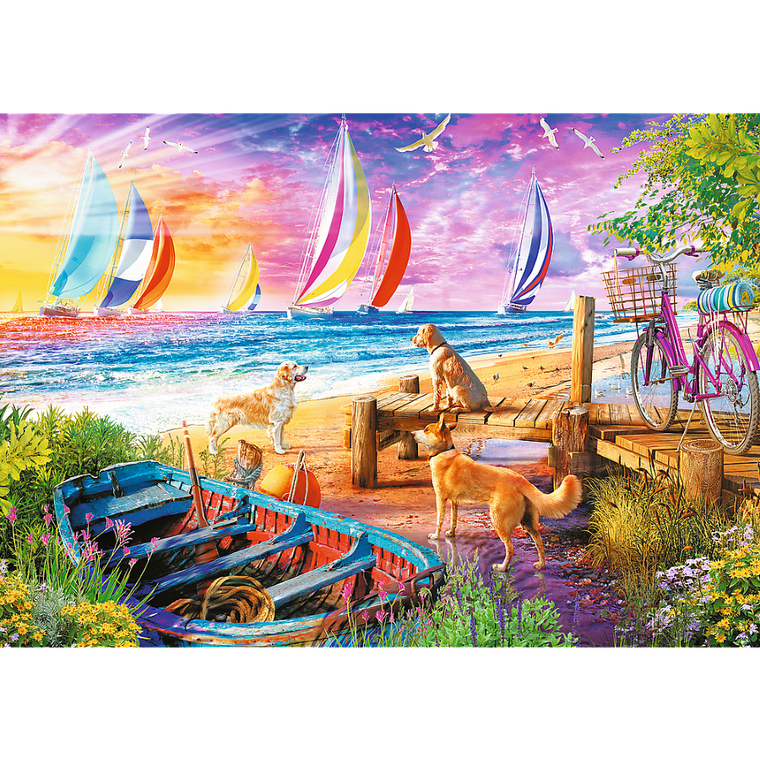 Trefl, Prime UFT, Vacay Time: Sailboats View, puzzle, 1000 elementów