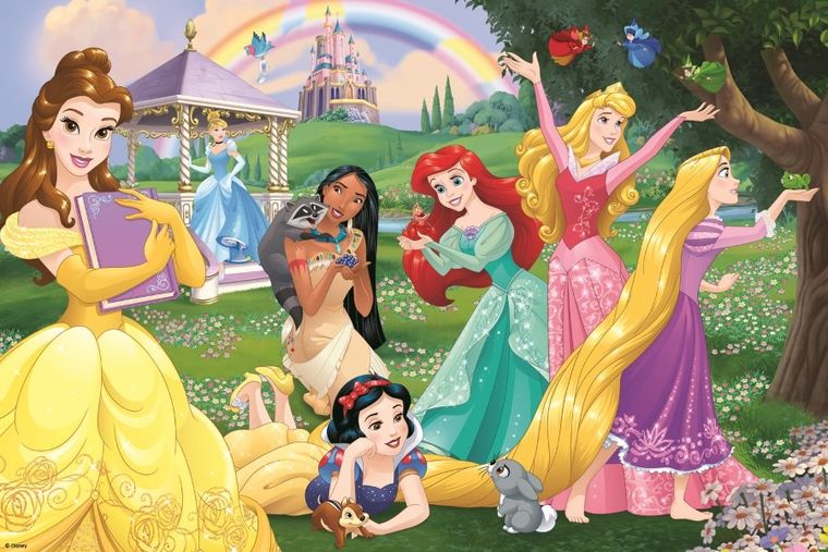 Trefl, Primo, Księżniczki Disneya, Wesołe Księżniczki, puzzle maxi, 24 elementy