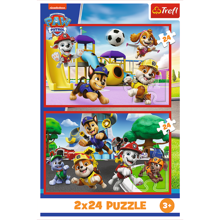 Trefl, Psi Patrol, Psi dzień zabaw, puzzle, 2-24 elementów