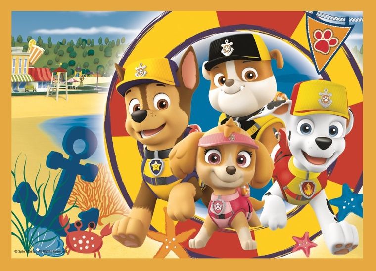 Trefl, Psi Patrol, Wakacyjny Psi Patrol, puzzle 4w1