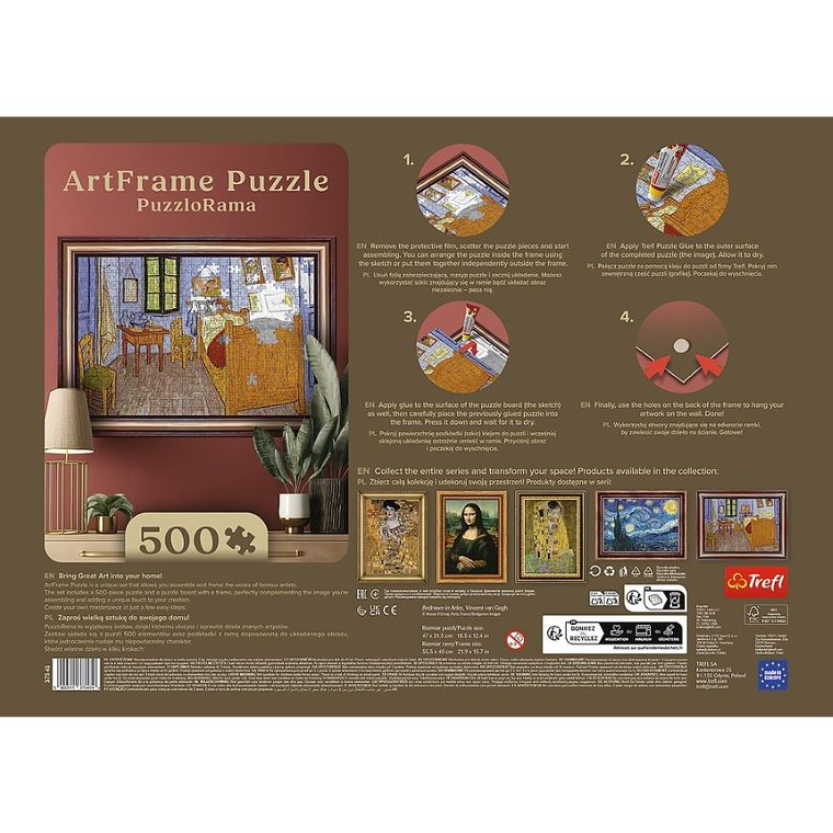 Trefl, PuzzloRama, Pokój van Gogha w Arles, Vincent van Gogh, puzzle, 500 elementów