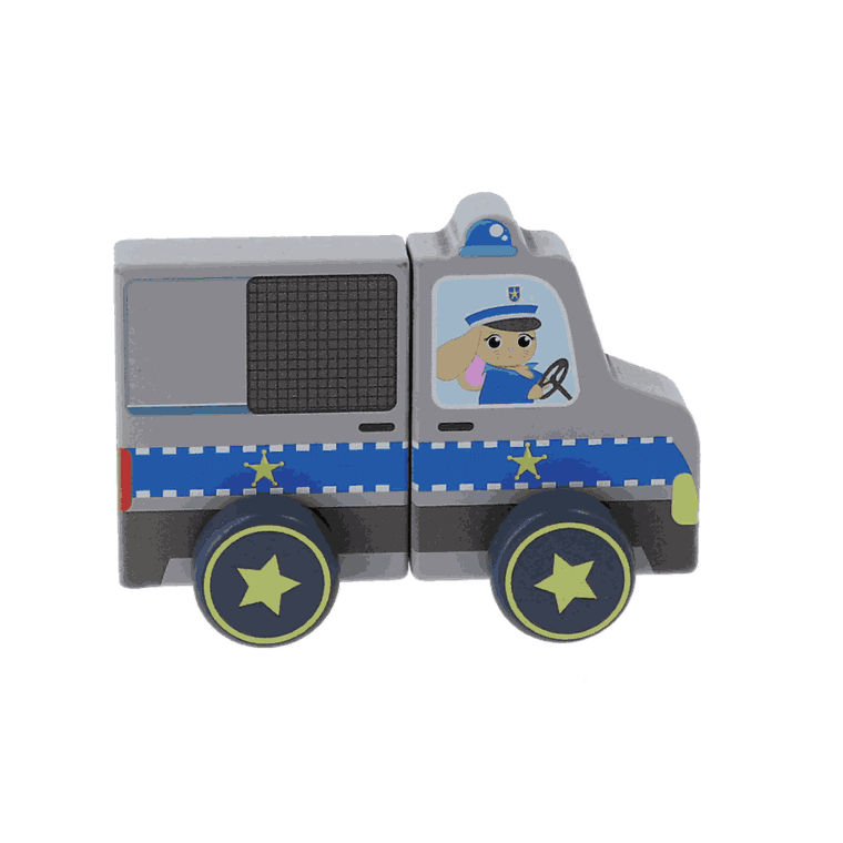 Trefl, Radiowóz policyjny, drewniany pojazd magnetyczny