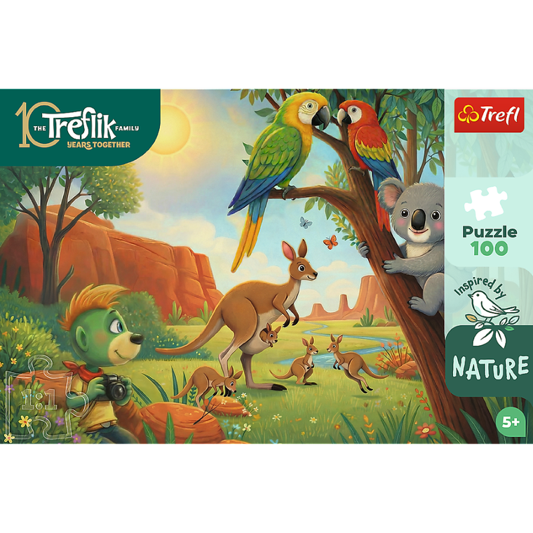 Trefl, Rodzina Treflików, Inspired By Nature, Koala i kangury, puzzle, 100 elementów