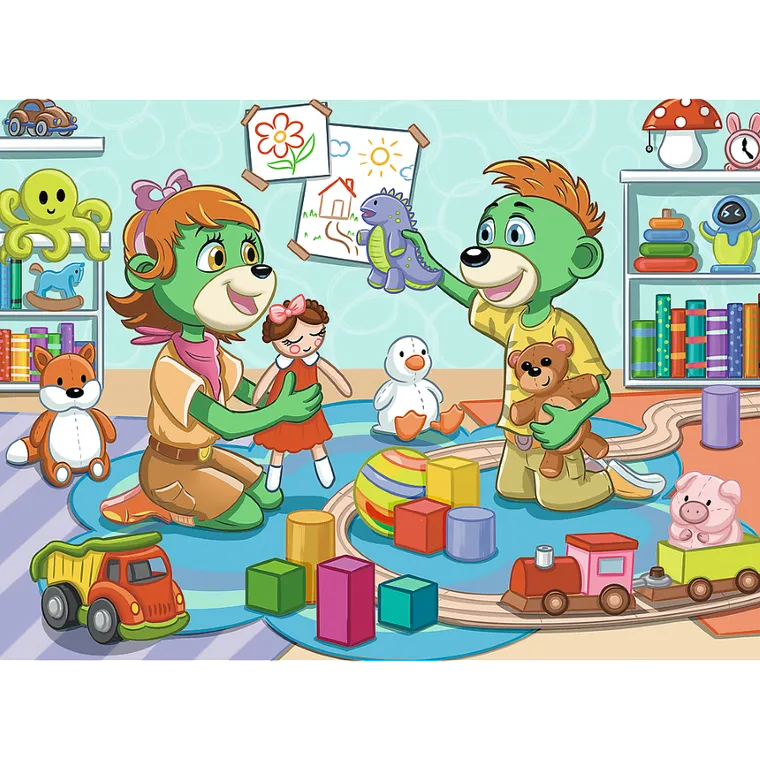 Trefl, Rodzina Treflików, Radosna Rodzina Treflików, puzzle, 30 elementów