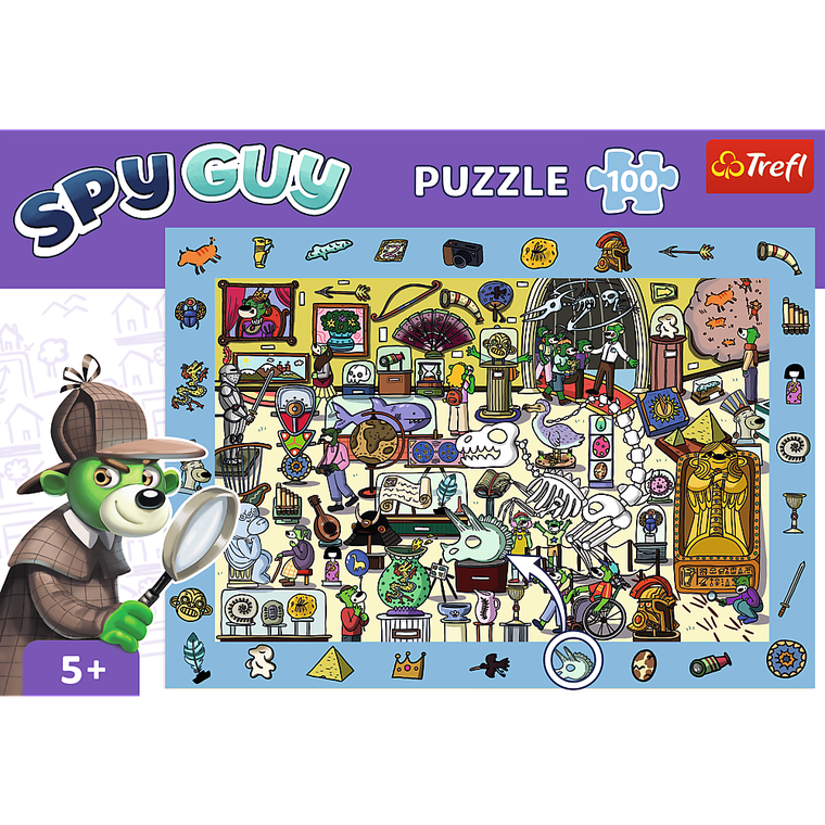 Trefl, Rodzina Treflików, Spy Guy, Muzeum, puzzle obserwacyjne, 100 elementów