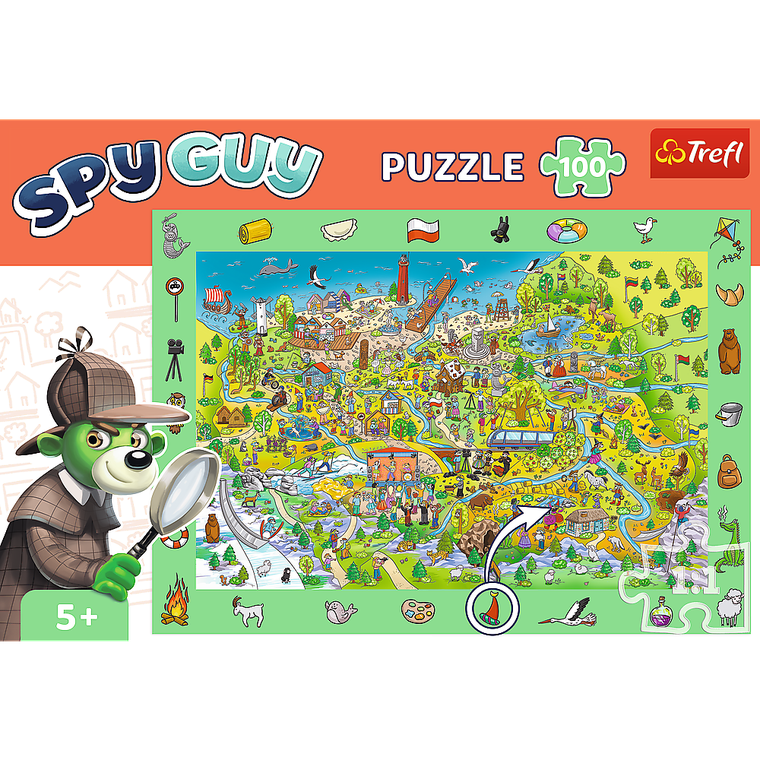 Trefl, Rodzina Treflików, Spy Guy, Polska, puzzle obserwacyjne, 100 elementów