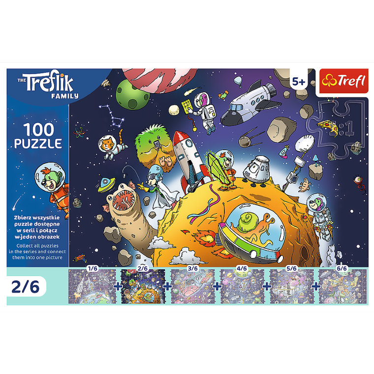 Trefl, Rodzina Treflików, Treflik w kosmosie, puzzle, 100 elementów