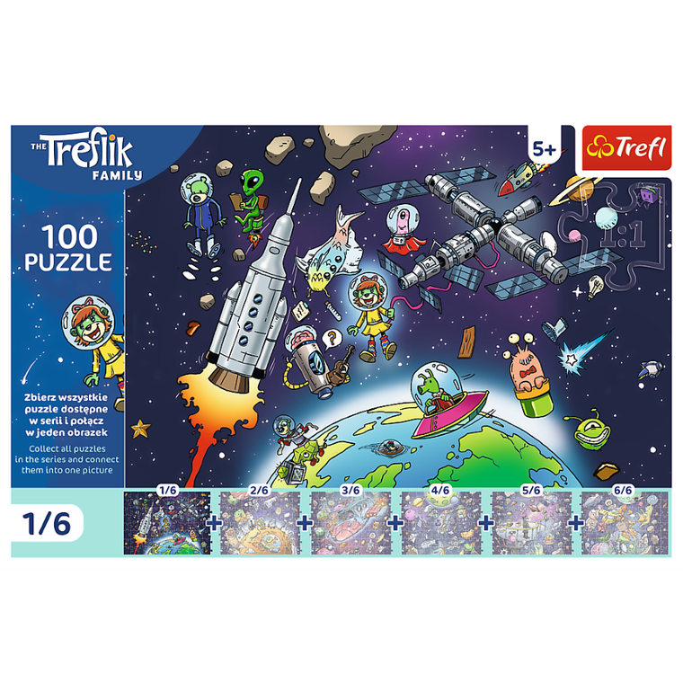 Trefl, Rodzina Treflików, Treflinka w kosmosie, puzzle, 100 elementów
