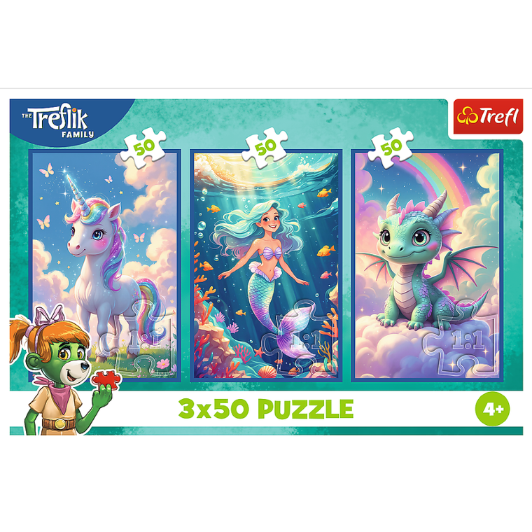 Trefl, Rodzina Treflików, Uśmiechnięte Trefliki, puzzle, 3-50 elementów
