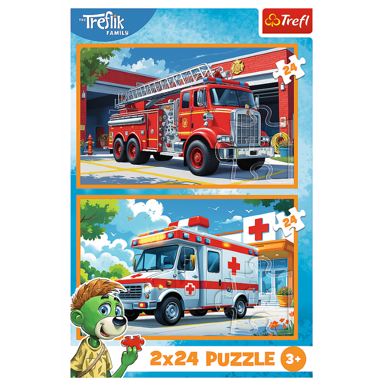 Trefl, Rodzina Treflików, Zabawy z Treflikami, puzzle, 2-24 elementów