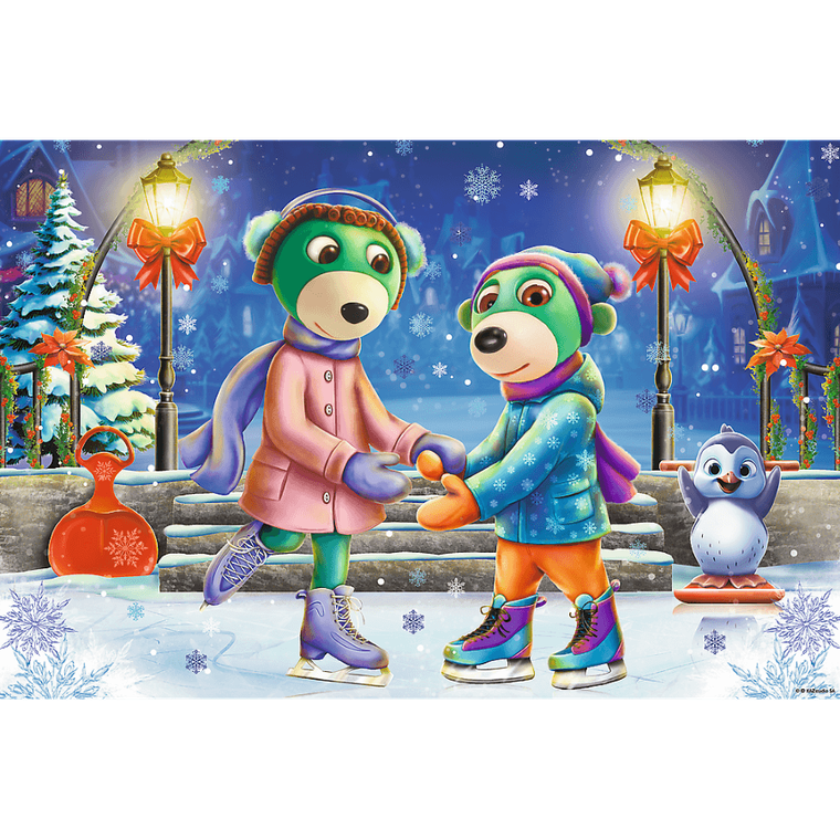 Trefl, Rodzina Treflików, Zima u Treflików,puzzle, 60 elementów