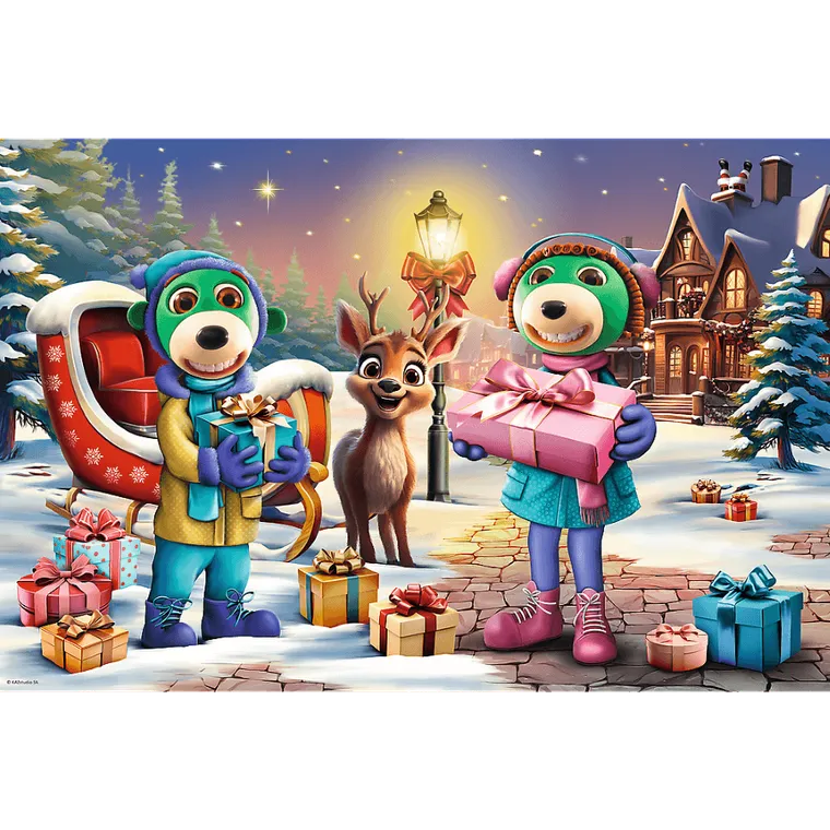 Trefl, Rodzina Treflików, Zimowy czas z Treflikami, puzzle maxi, 24 elementy