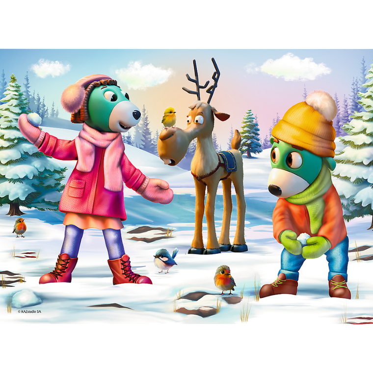 Trefl, Rodziny Treflików, Świąteczny czas Trefilków, puzzle, 30 elementów