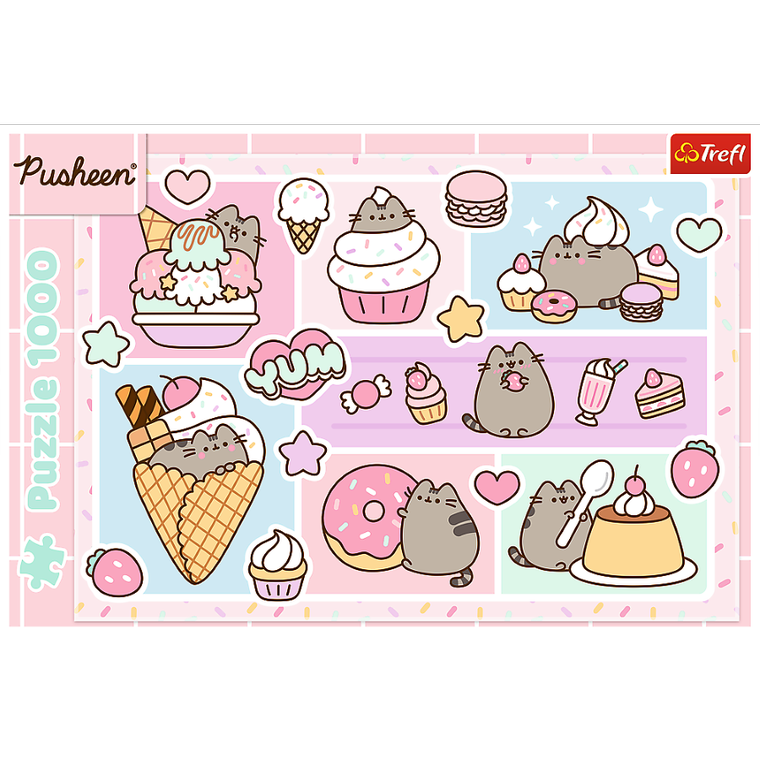 Trefl, Słodki Pusheen, puzzle, 1000 elementów